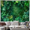 Greenery Wall Tapestry: Tropical Jungle Leaves Art for Living Room Decor Boho Style Woven Throw Fashion Blanket Multicolor Abstract Hang