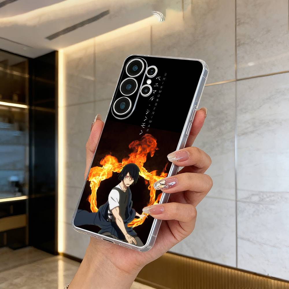 Shonen anime -Fire- Force Clear Phone Case for Samsung S25, S24, S21, S22, S23, S30, Ultra, S20, Plus, FE, Lite