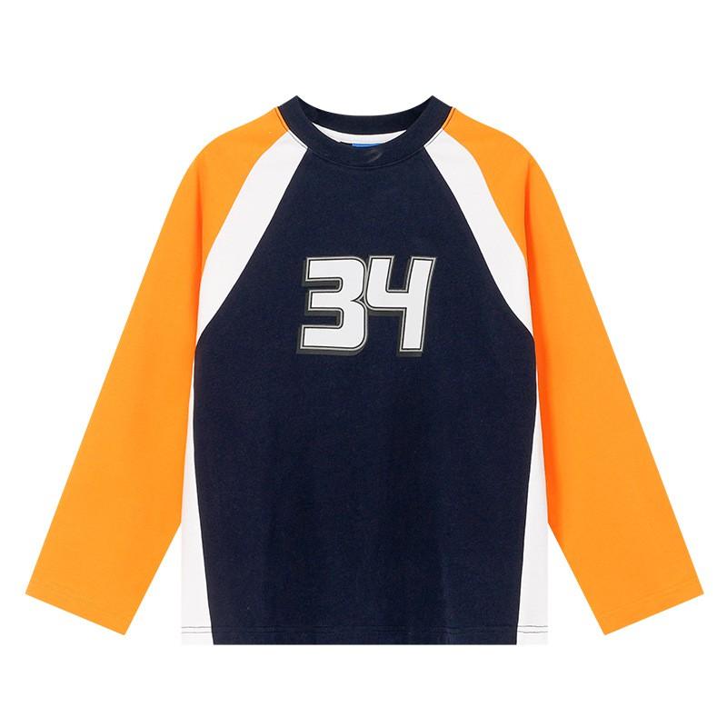 Boys Cotton College Style Long Sleeve T Shirt 2026 Teen Kids Loose Outdoor Top