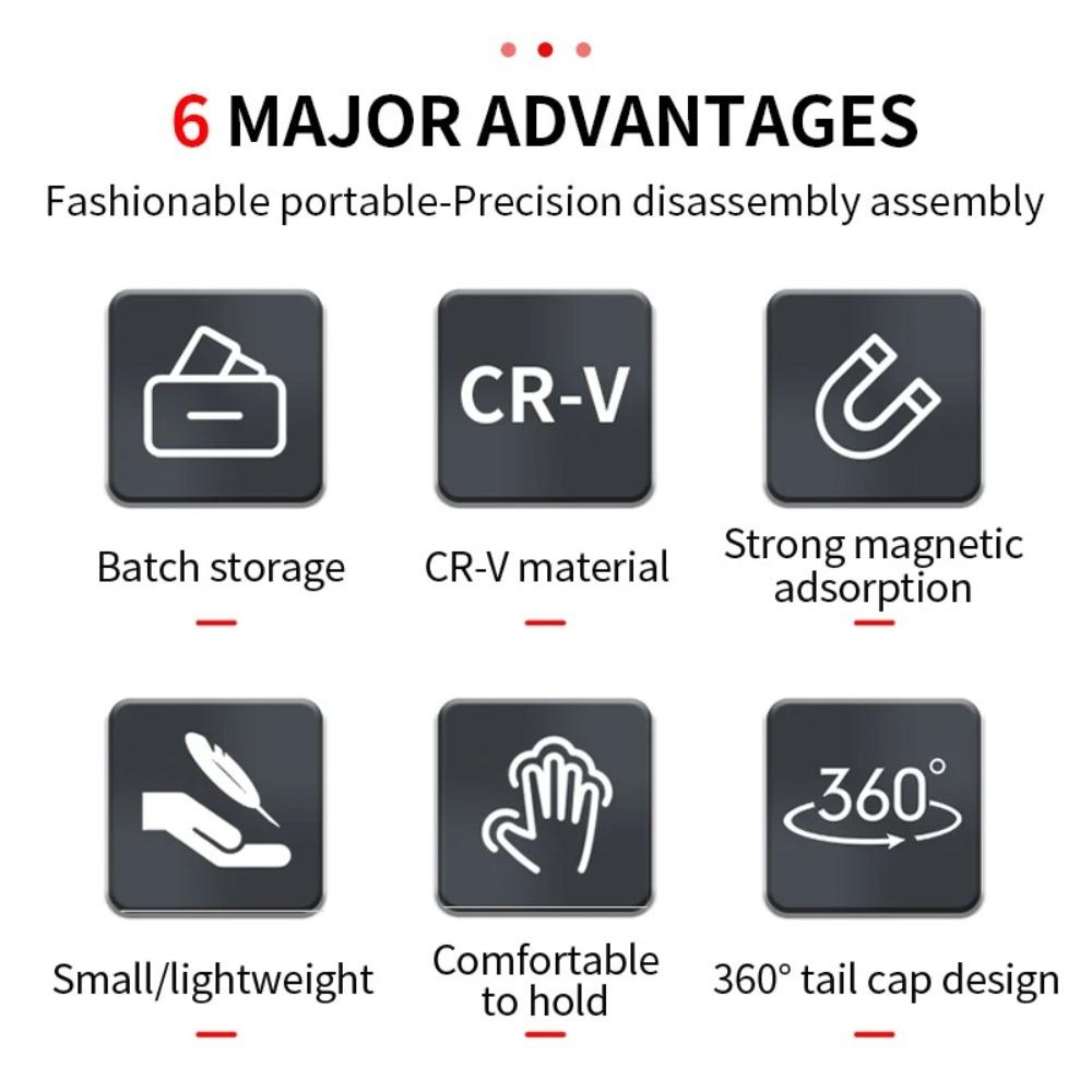 Kit Biți Șurubelniță Stil Pix Multi Bit Instrument Manual de Reparare pentru Ochelari Ceas Calculator