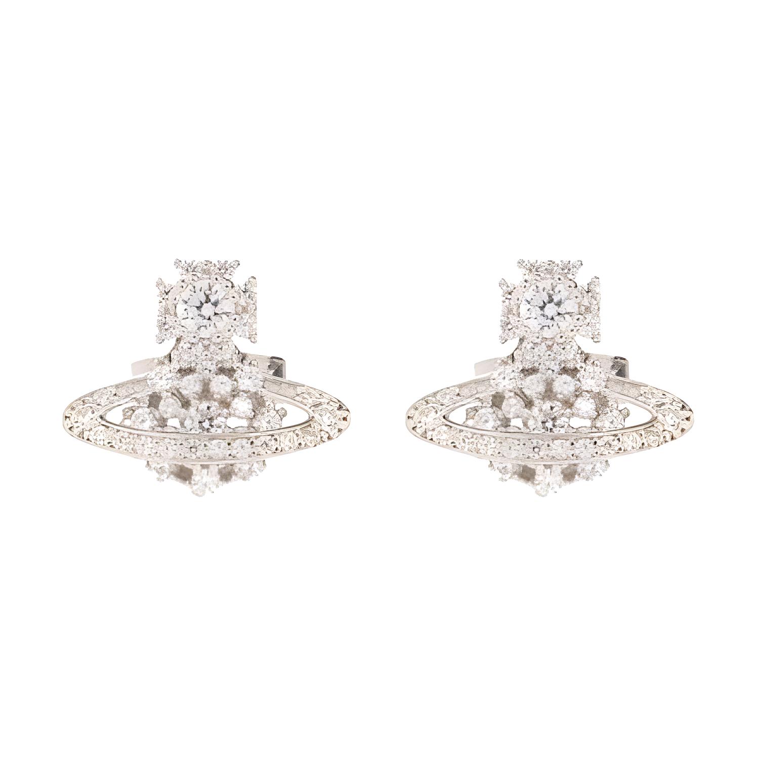 

Vivienne Westwood Brass Crystal Earrings Unisex Earrings Silver 6201031701P102SMP102 Basic Packaging-Dust Bag+Box