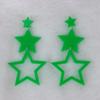 Punk Neon Color Star Acrylic Dangle Earrings For Women Girl Hollow Geometric Pentagram Long Drop Earrings Fashion Jewelry Gifts