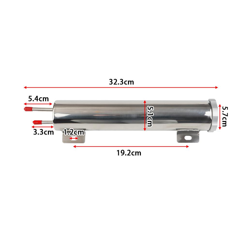 2''x13” / 3''x10” Radiator Coolant Overflow Puke Tank Universal Polished Stainless Steel Radiator Coolant Overflow Tank