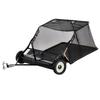 Tow-Behind Lawn Sweeper 42-inch Leaf Yard Collector 12 Cu.ft. Adjustable
