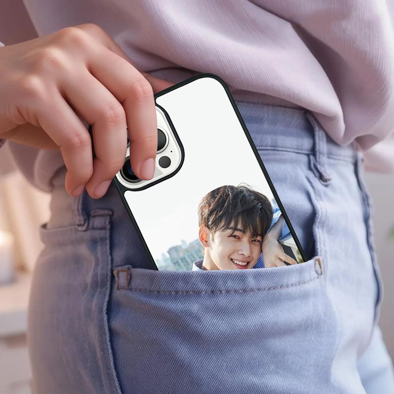 Cha EunWoo Eun Woo Phone Case For iPhone 17 Air 15 16e 14 13 Pro Max Coque 12 11 Pro Max PLUS cover