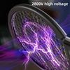 Elektrische Fliegenklatsche Faltbares Design 3500V Starker Schock Wiederaufladbarer Akku USB Typ-C Aufladung