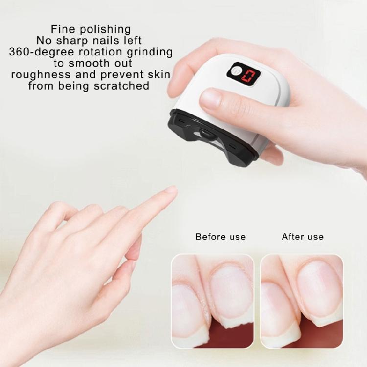 Electric Nail Grinder Featuring Built in Light Quiet Design Rechargeable Automatic for Comfortable Manicure
