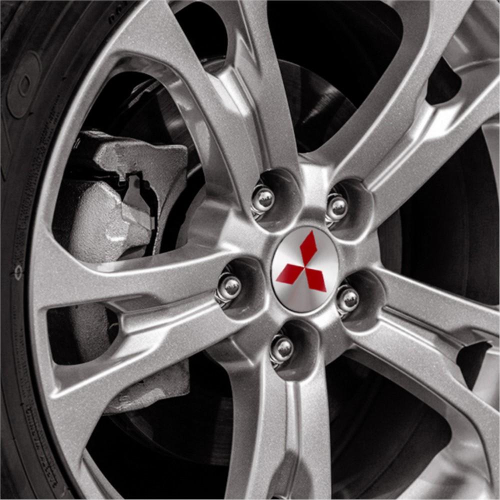 56mm Nakrętka Środkowa Koła Samochodowego Osłonka Felgi Emblemat Naklejka Dla Mitsubishi Ralliart Lancer Outlander Competition Galant Montero ASX EX