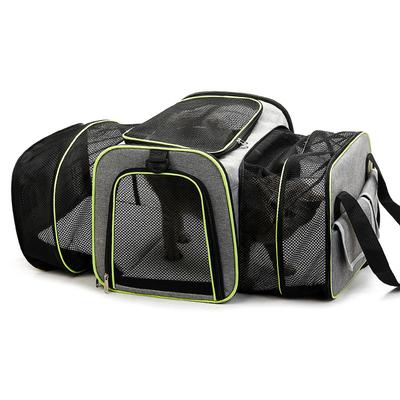 Katzentaschen können gefaltet werden, um die Haustiertasche zu erweitern. Tragbare Auto-Haustierhandtasche, atmungsaktive Hundetasche.