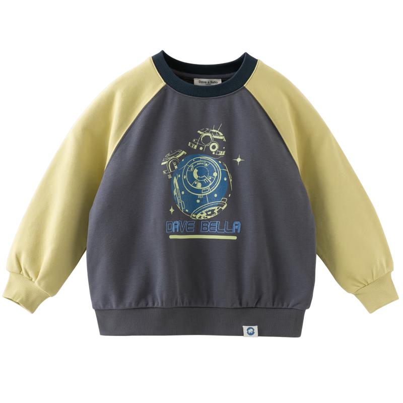 

DAVE&BELLA Boys Spring Colorblock Long-Sleeve Sweatshirt 130 cm