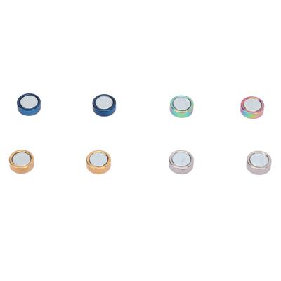 4pairs 8mm Magnetic Earrings Set Slimming Round Stainless Steel Magnetic Stud Earrings