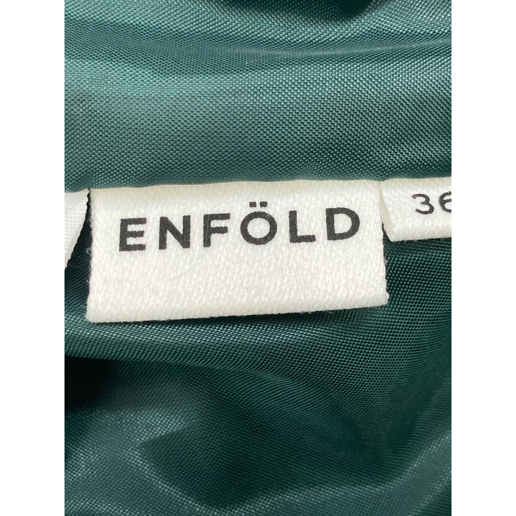 ENFOLD 22AW GREEN POLYESTER LAYERED BALLOON SKIRT skirt 36 greenUsed