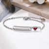 Engravable Heart Bracelet: Stainless Steel & Resin for Women and Children