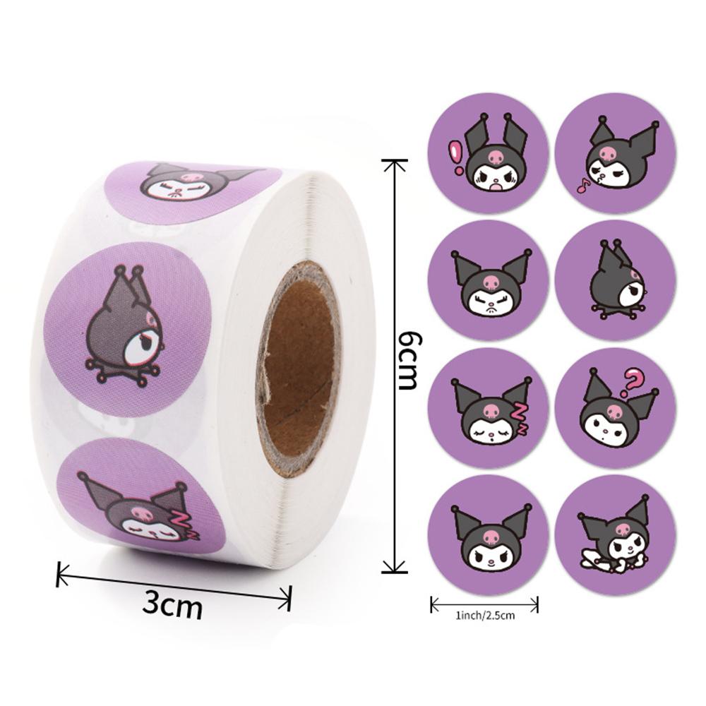 500PCS Cute Kuromi Pochacco My Melody Cartoon Stickers Roll Laptop Scrapbook Phone Diary Kawaii Aesthetic Sticker Decal Kids Toy