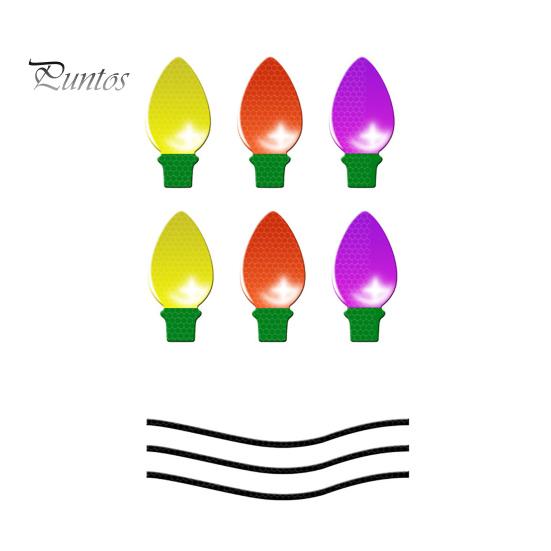 1 Set Refrigerator Magnet Reflective Car Magnets Colorful Bulb Shape Fridge Magnet for Festive Decoration