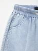 IKALOOK Damage Point Washed Elastic Denim Shorts Dspt129