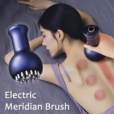 Electric Meridian Brush Massager Gua Sha Vacuum Cupping Massager Body Lymphatic Drainage Care Slimming Beauty Health