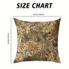 Leopardherde quadratischer Jacquard Kissenbezug für Sofa Büro Lendenkissenbezug Haus Dekorative Kissenhülle