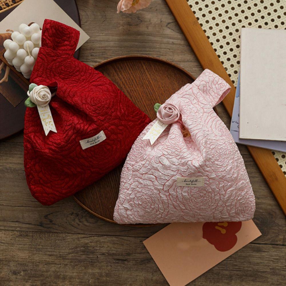 Portable Bag Chinese Style Candy Gift Bag Cloth Handheld Candy Storage Pouches Flower Gift Storage Bag Goodie Packing