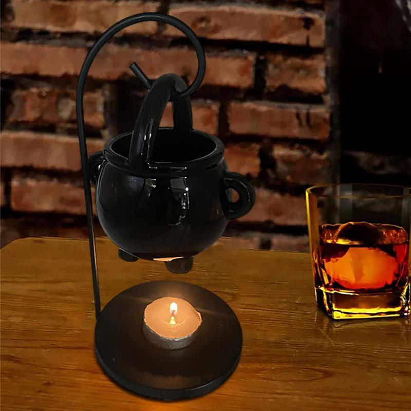 Hanging Cauldron Wax Burner Tealight Candle Holder Oil Burner Witches Witchcraft Home Yoga Room Meditation Halloween Decor