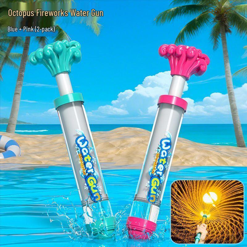Fireworks Water Gun Toy: Pull-out Sprinkler Cannon for Kids Beach & Water Play