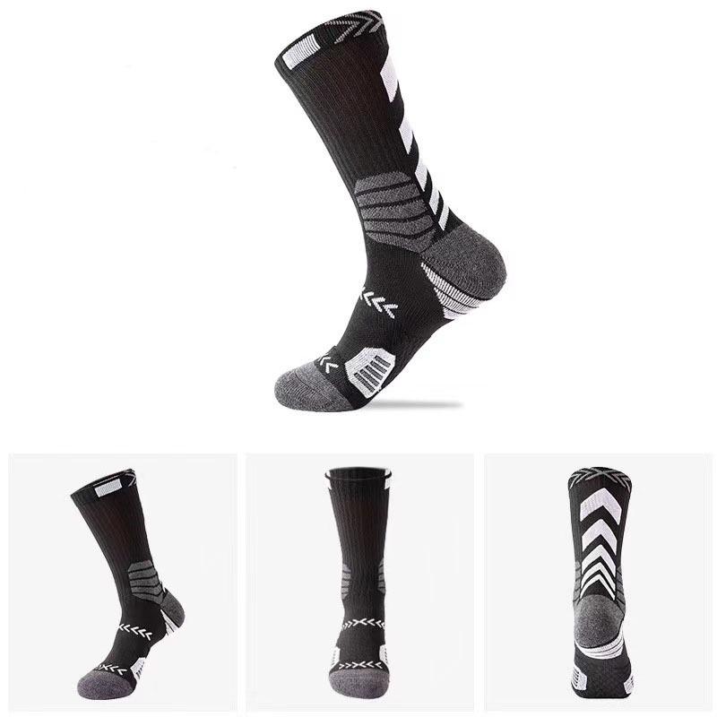 Elite Cross-Border Basketball Socks: Unisex Color Block Long Tube, European and American Style, Professional Sports Training Socks.