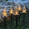 Christmas Solar Pathway Lights, Set of 5 Waterproof Landscape Christmas Lights, Stake Christmas Decorations, LED Lights for Yard Lawn Walkway Decor