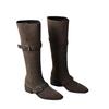 Boots women's boots knight long tube square head belt buckle can be turned thick heel western autumn and winter retro new fold
