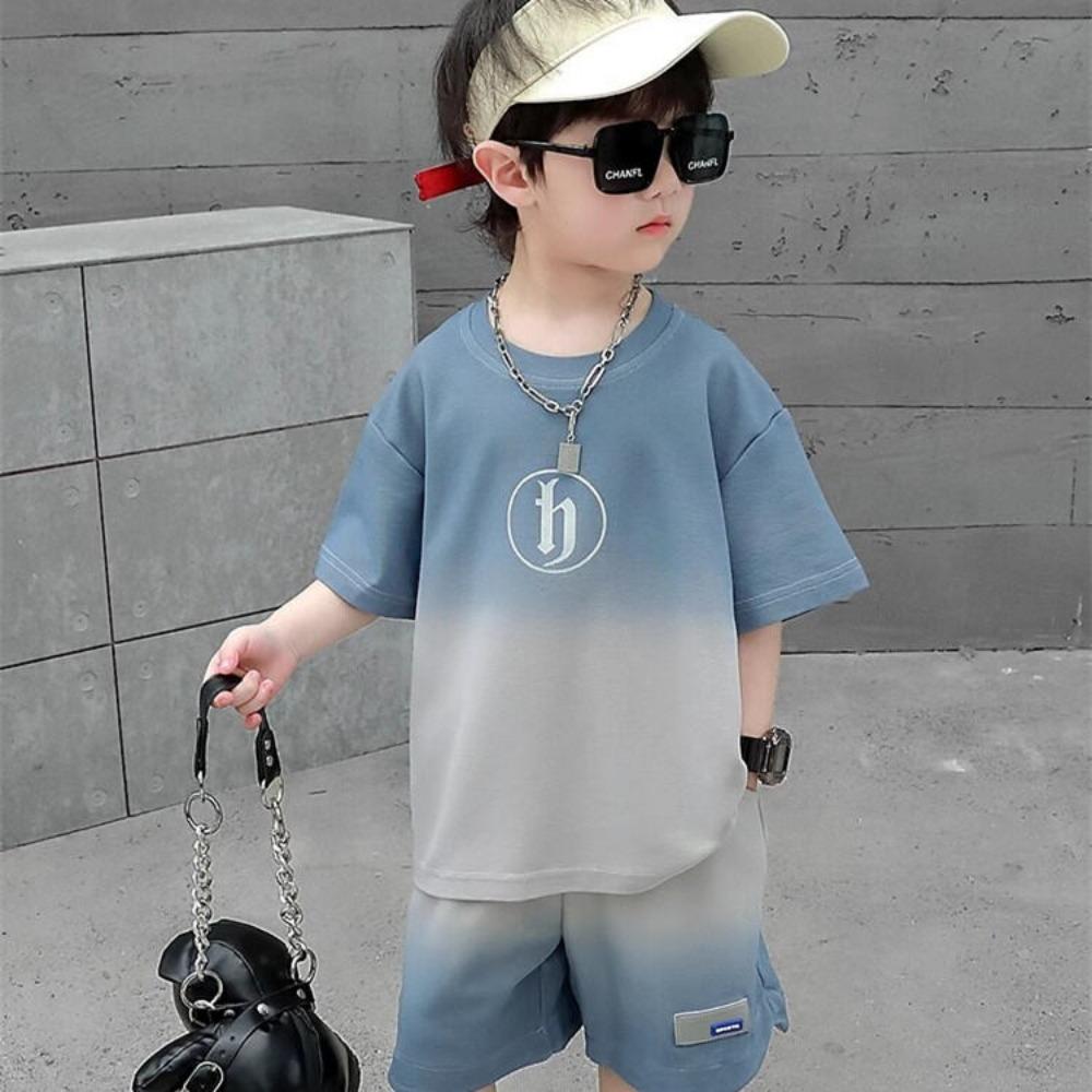 Тонкий Стильный Модный Летний Комплект Одежды для Мальчиков 150