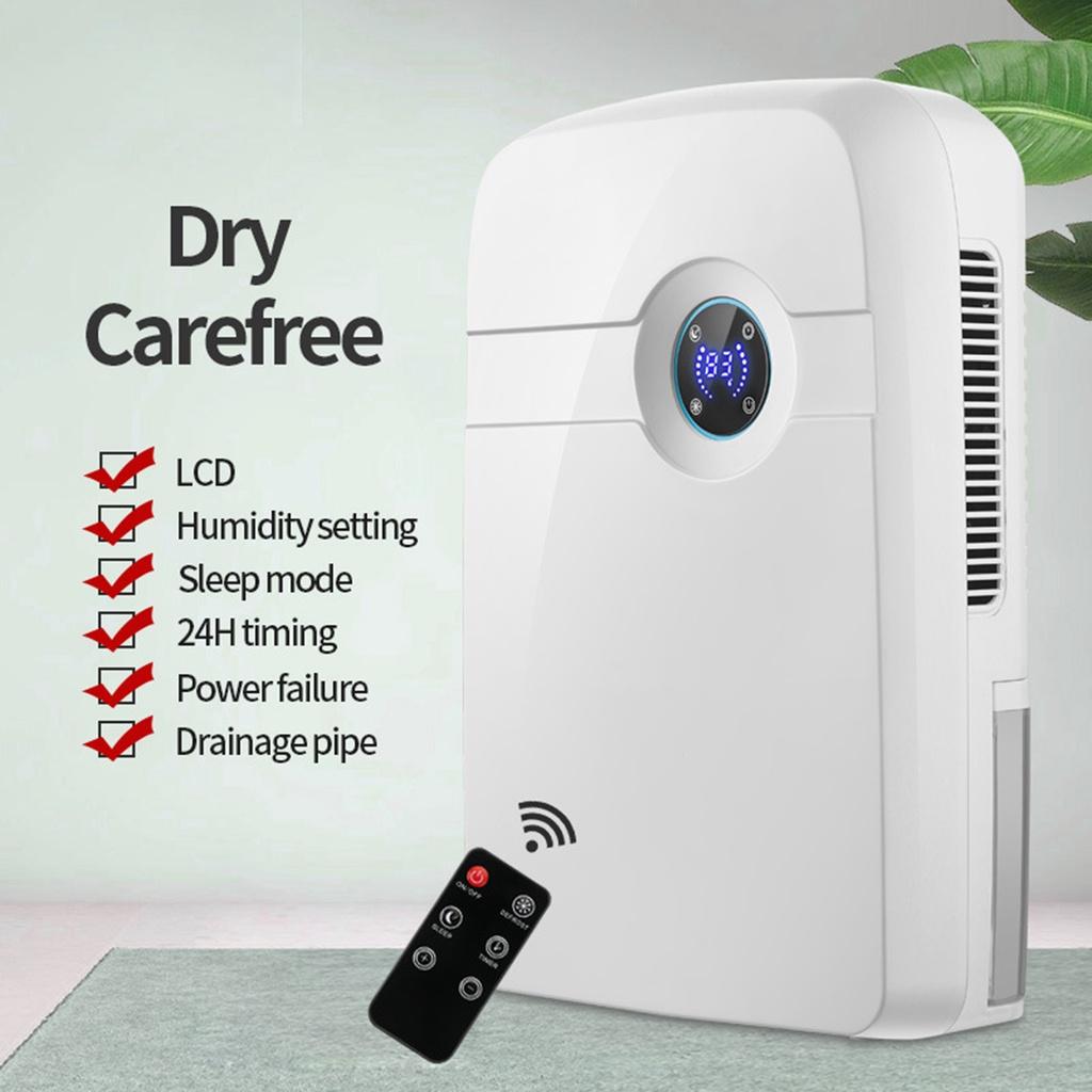 72W 2500ML Electric Dehumidifier Air Dryer Remote Control Home Mute LED Screen Double Drainage System Multifucntion Purifier EU Plug
