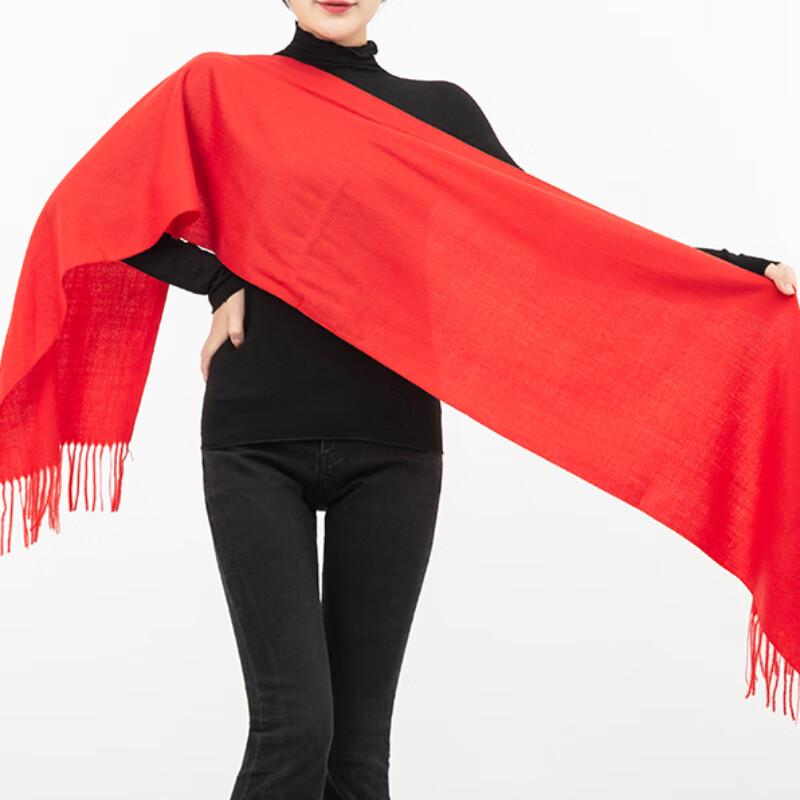Warm Chinese Red Celebration Scarf