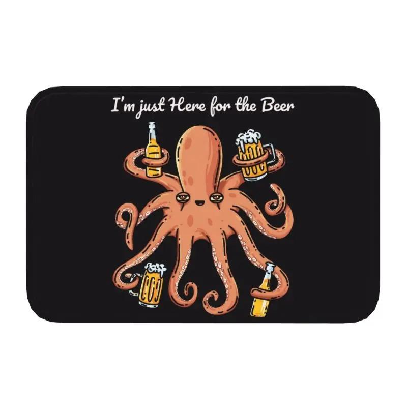 Drinking Beer Printed Doormat Welcome Mat Shop House Indoor Non-slip Home Entrance Floor Carpet Washable Bathroom Bedroom Rug