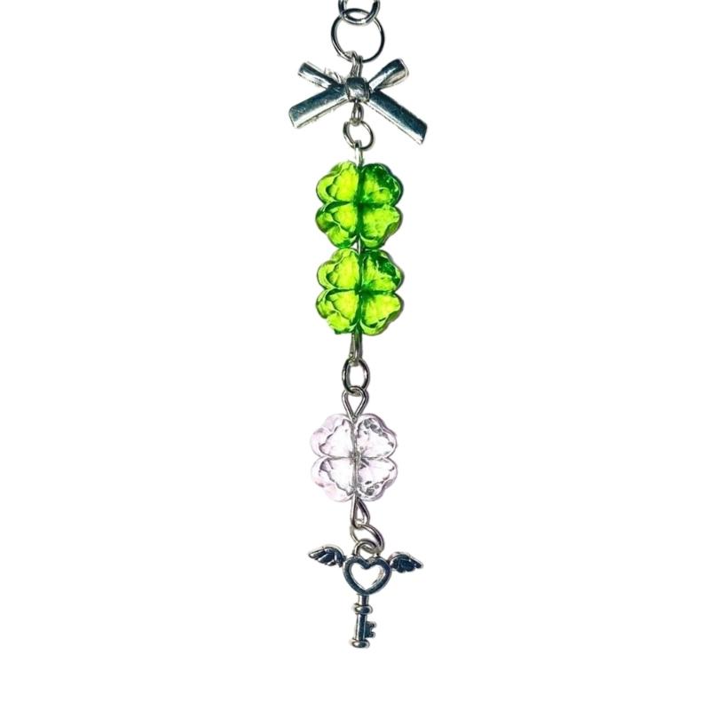 Stylish Handmade Beaded Phone Charm Keychain Fashion Accessory Personalized Bag Pendant Symbol of Luck and Happiness 1