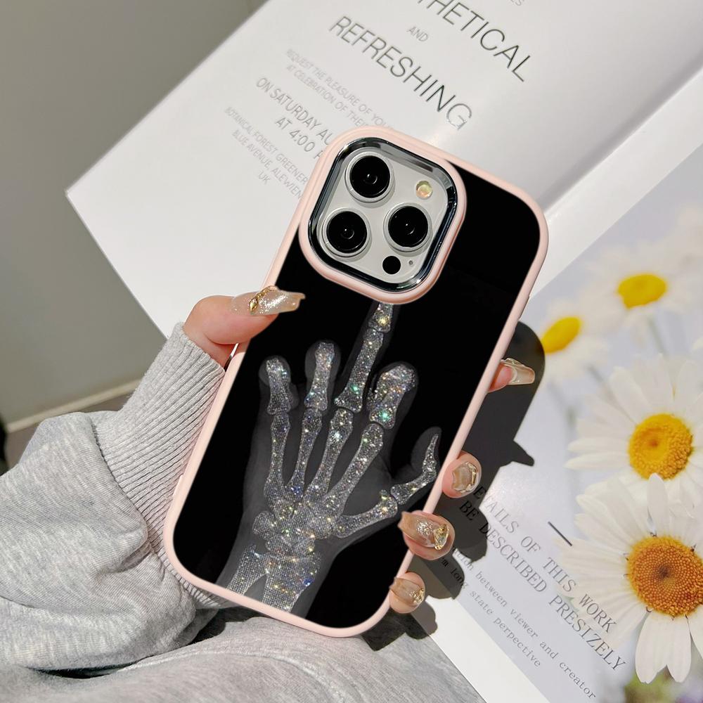 Ae80 Gesture Greeting Design Art Phone Cases for Samsung A13 A32 A53 A04e A54 S23 S24 Ultra Infinix Hot 40i Huawei Metal Camera Protective Back Cover