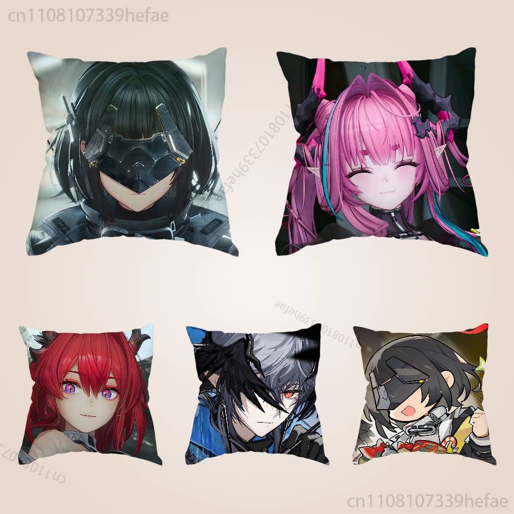 Arknights Endfield Pillow Cases for Bedroom Living Room Sofa Home Decor Polyester Cushion Cover with Zipper