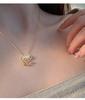 Guochao Ruyi Pendant Necklace: Women's Retro Ethnic Longevity Lock Collarbone Chain - Elegant Artistic Sweater Chain Trendy Design