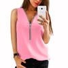 Fashion Women Summer Vest Top Featuring Stylish Sleeveless Design And Comfortable Chiffon Fabric