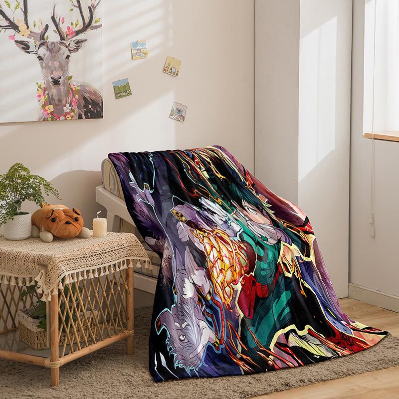 Cartoon Hero Academy Series Double Sided Flannel 3D Digital Printing Blanket Blanket