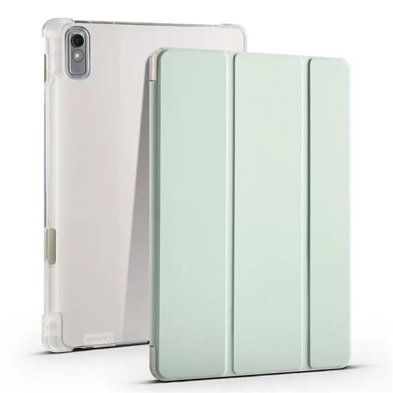 Capa para Tablet Lenovo Tab P11 2ª Geração M11 2024 Capa Porta-Caneta Dobrável PU Couro Ecológico Traseira Macia Suporte Capa Protetora para Tablet