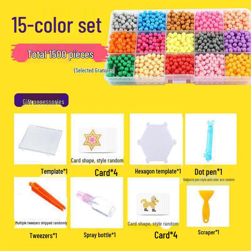 Magic Water Mist Beads Set: Creative Handmade DIY No-Ironing Perler Beads for Kids' Educational Play