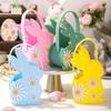 Eco Friendly Easter Gift Bag Felt Material 3D Bunny Bag Easter Rabbit Candy Tote Bag  Kids Favors