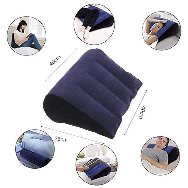 Soft Inflatable Portable Multifunction Magic Triangle Pillow Love Position Cushion Enjoy Relaxing for Couple Multiple Poses