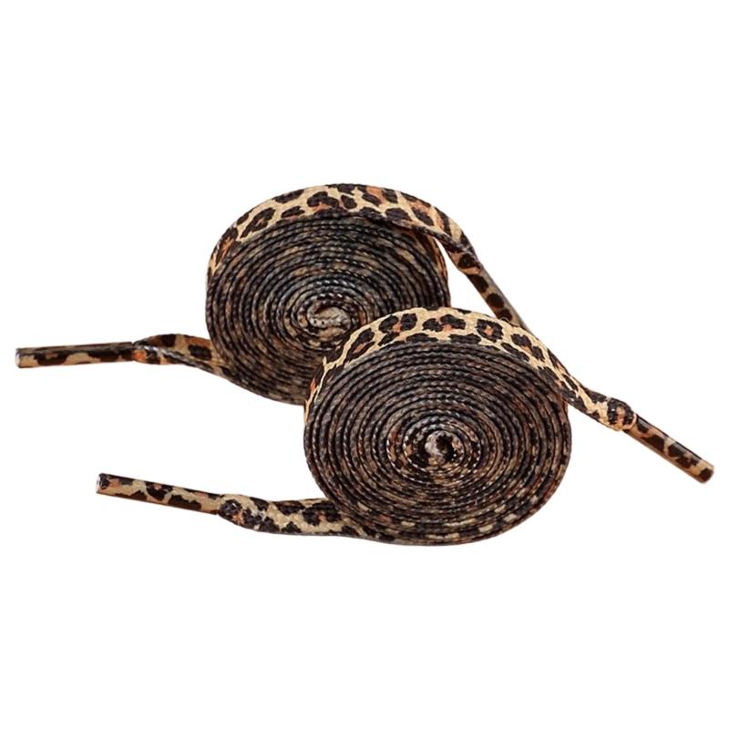 Leopard Prints Shoe Laces Polyester Shoe Laces 120cm Long Flat Shoelaces for Adults Kids Trainers Sneakers Running Shoes
