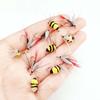 Artificial Tussock Red Tail Moth Bait & Bumble Bee Dry Fly Bait -Mixed Styles Artificial Fishing For Trout/Bass/Salmon/Perch/Carp Bait -6/10Pcs/Box