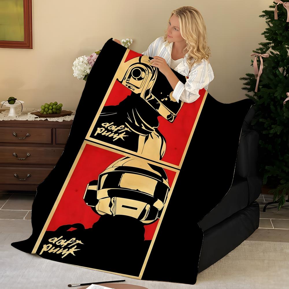 Music D-Daft P-Punk Throw Flannel Blanket, Soft Warm, Durable & Washable cute Cool