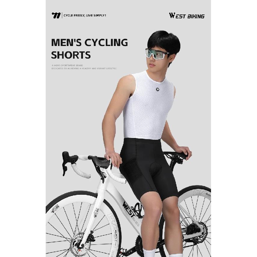 WEST BIKING Men's Cycling Shorts Breathable Sport Compression Elastic Tights Outdoor Sports Motorcycle Short Pants Equipment