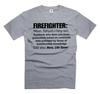Mens Firefighter T-shirt Firefighter Definition Shirt Funny Joke Tee Shirt
