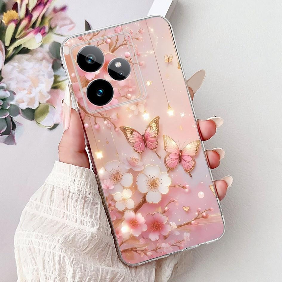 For Realme GT 7 7T Case 2025 Popular Flower Soft Clear Silicone TPU Protective Cover For Realme GT7 Pro RMX5011 Phone Case Shell
