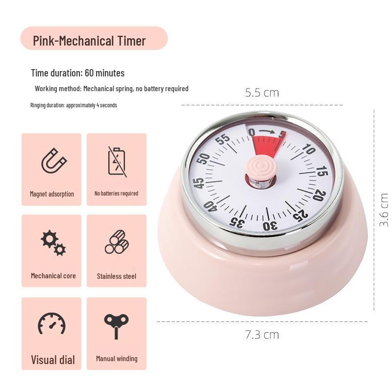 Magnetic Kitchen Timer: Visual Countdown & Alarm