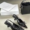 High Heels Fashion Bag Head Empty Sweet Bow Single Shoes Pointed Stiletto Sandals Women's Shoes